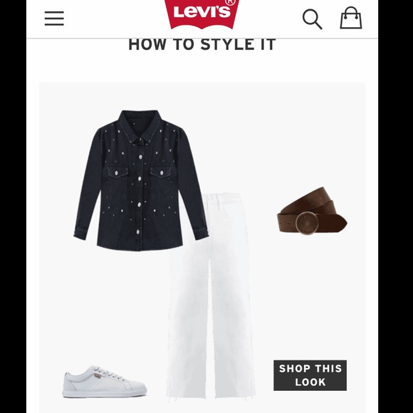 SALE24h NWT Levi’s Stud Rhinestone Black Denim - Picture 6 of 7